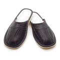 Mens Leather Slippers Mules Dark Brown Size 6 7 8 9 10 11 12 Flip Flop Sandals