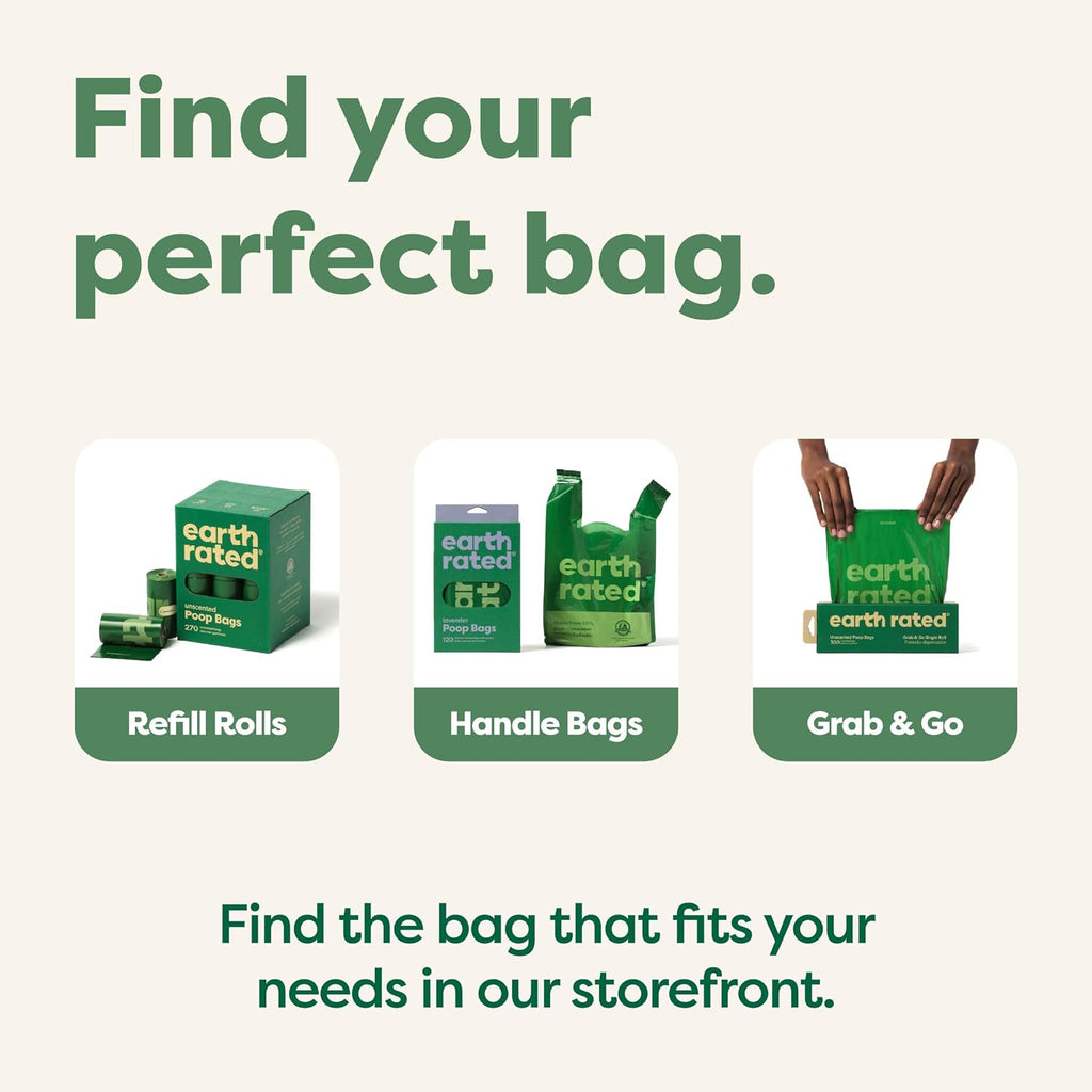 Dog Poo Bags with Handles Value Pack, Easy Tie and Guaranteed Leakproof, Lavender, 600 Handle Bags