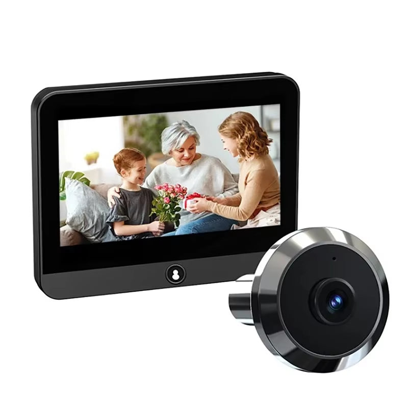 Tuya Wifi Wireless Doorbell HD Surveillance Camera PIR Motion Detection Night Vision 4.3 Inch Rechargeable Video Door Bell