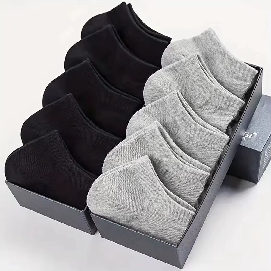 Elevate Your Comfort: 10/12/20/40 Pairs of Men's Stylish Boat Socks - Perfect for Business and Sport with Sweat Absorption