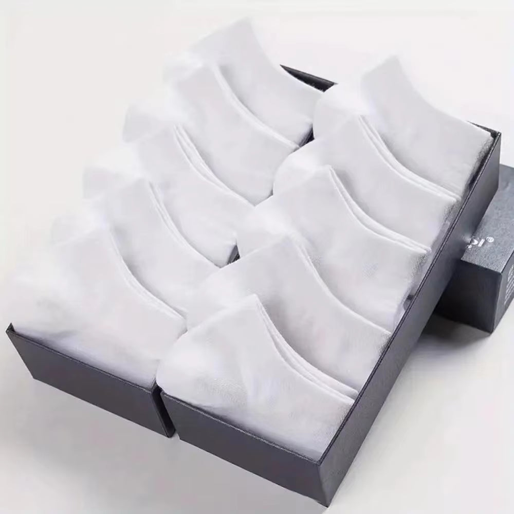 Elevate Your Comfort: 10/12/20/40 Pairs of Men's Stylish Boat Socks - Perfect for Business and Sport with Sweat Absorption