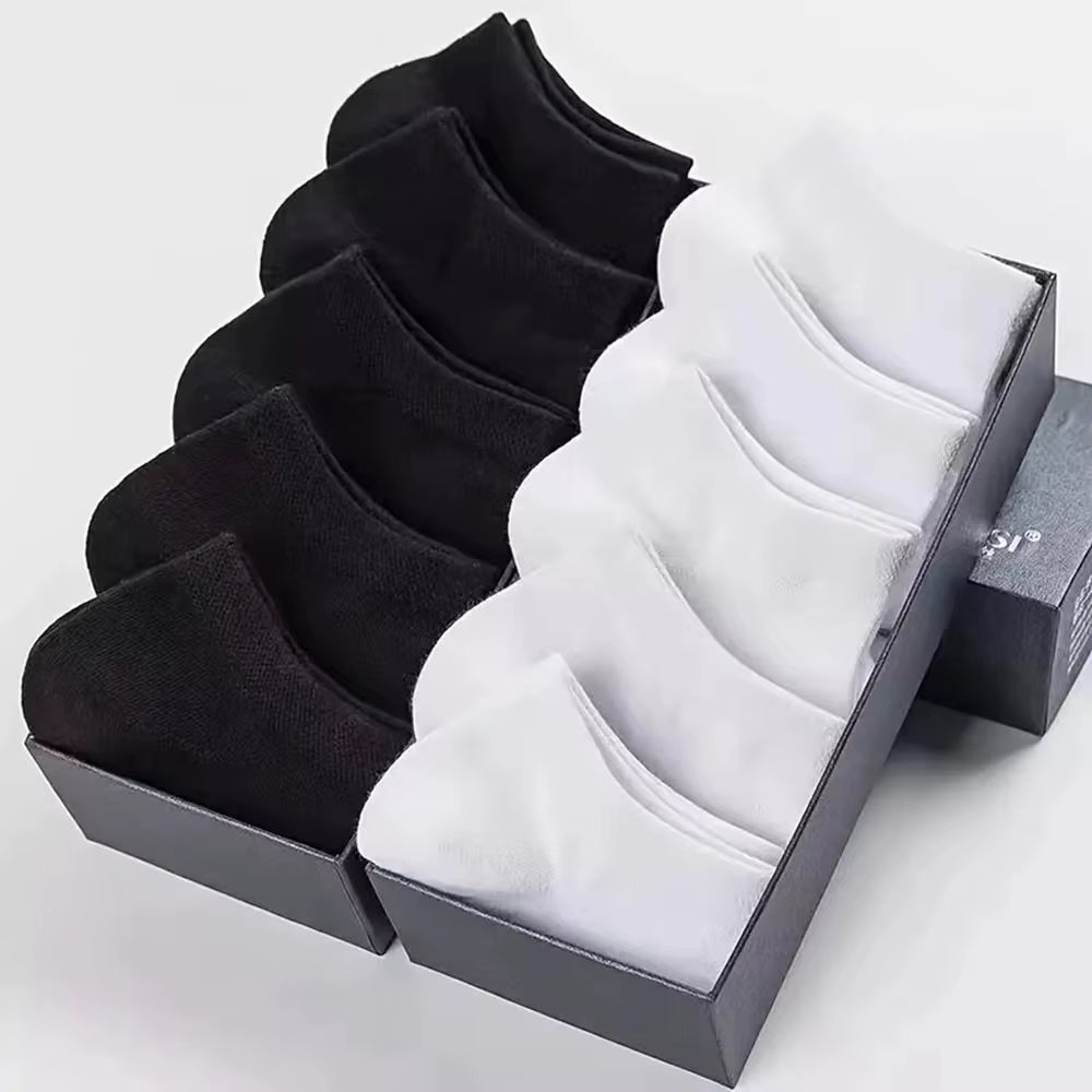Elevate Your Comfort: 10/12/20/40 Pairs of Men's Stylish Boat Socks - Perfect for Business and Sport with Sweat Absorption