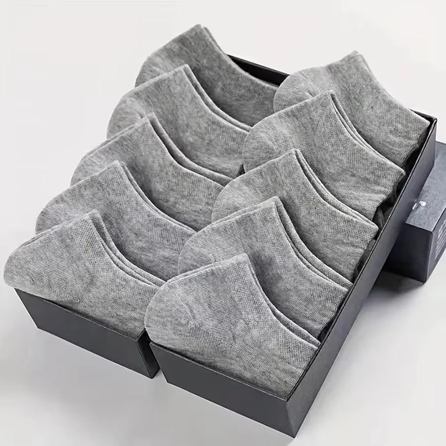 Elevate Your Comfort: 10/12/20/40 Pairs of Men's Stylish Boat Socks - Perfect for Business and Sport with Sweat Absorption