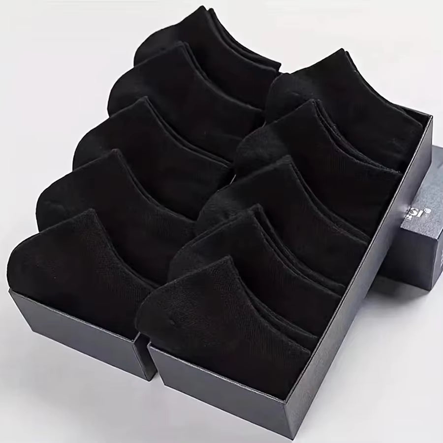 Elevate Your Comfort: 10/12/20/40 Pairs of Men's Stylish Boat Socks - Perfect for Business and Sport with Sweat Absorption