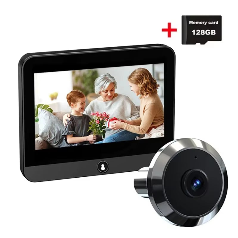 Tuya Wifi Wireless Doorbell HD Surveillance Camera PIR Motion Detection Night Vision 4.3 Inch Rechargeable Video Door Bell