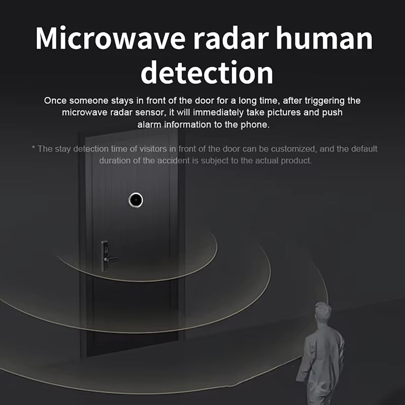 Tuya Wifi Wireless Doorbell HD Surveillance Camera PIR Motion Detection Night Vision 4.3 Inch Rechargeable Video Door Bell