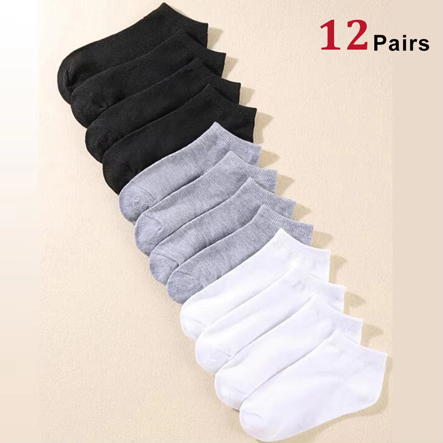 Elevate Your Comfort: 10/12/20/40 Pairs of Men's Stylish Boat Socks - Perfect for Business and Sport with Sweat Absorption
